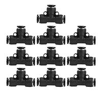 Pneumatic Tube Fittings 10pcs | PVC Tolerant & Stable Closure | Oval Release Hoop for Easy Disassembly/Automation Equipment/Compressor | Pressure 1.0-1.2MPa (Tracheal outer diameter 10mm)