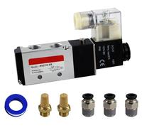 Pneumatica Elettrovalvola 4V210-08 12V/24V/110V Serie Single Coil Pilot-Operated Electric 2 Posizione Tipo di connessione a 5 vie (DC12V/Fuori linea, 1/4 "NPT) (DC12V/Scatola di giunzione, 1/4 "NPT)