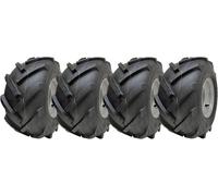 Pneumatici 18x9,50-8 a centro aperto per rotovatore con cerchioni dentellati, 4