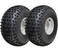 Pneumatici ATV 22x11.00-8 Knobby 4 Borchie Cerchio Rimorchio Quad Ruote 4 Pol...