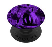Pneumatici da moto Art Men Motorsports Purple Classic Car Wheels PopSockets PopGrip Adesivo