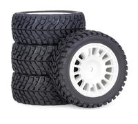 Pneumatici da Rally in Gomma plastica da 1.9 Pollici 75 * 31mm mozzo Esagonale da 12 mm for Auto RC 1/12 1/14 1/10 for SCX10 / TRX4 for Tamiya for Wltoys 144001 Parti di aggiornamento(White)