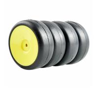 Pneumatici e set di ruote RC 9071-6018 Slick Racing for HSP for HPI 1/10 1:10 Touring Car(Yellow Wheel)