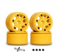 Pneumatici Gomma Auto Rc Compatibile Con Axial Per Wraith RR10 Per SCX10 Per YETI D90 CC01 1/10 RC Crawler Auto Parti Di Aggiornamento Accessori 2.2 "Beadlock Cerchioni(Yellow)