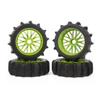Pneumatici Gomma Auto Rc Per 1/8 RC Car Parts Off-road Short-course Truck Remote Control Model Cars Per Pneumatici Da Deserto Acqua Galleggiante Sabbia Neve Pneumatici Ruote Ruote 17MM(Green)