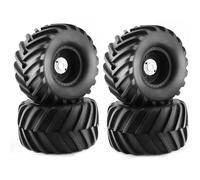 Pneumatici in Gomma RC per Axial per Kyosho per Tamiya per Hpi per Trax 1:10 RC per Monster Truck Pezzi di Ricambio per Super Wheels Pneumatici 133X73mm per Camion(Black)