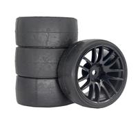 Pneumatici Morbidi Per Strada 60 Mm Per MJX Per Turismo Hyper Go RC | Pneumatici Per strada ad alta velocità in gomma morbida 60 mm con ruote, bassa usura per i tour.(Black 3)