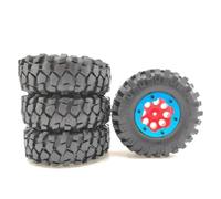 Pneumatici per Auto RC per Assiale per SCX10 per Tamiya CC01 D90 TF2 Trxs TRX4 Pneumatici in Gomma da 1,9 Pollici Cerchione 96mm per 1/10 RC Rock Crawler(Blue Red)