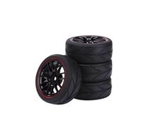 Pneumatici per Auto RC per Redcat per HPI per Tamiya per Exceed per HSP 144001 1/10 RC Touring Car 65mm su per Strada Pneumatici E Ruote Cerchi 12mm Mozzo Esagonale 4 Pezzi