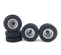 Pneumatici per Auto RC per Tamiya Kit di Pneumatici per Ruote Posteriori Cerchio in Metallo in Gomma da 22-25mm per Parti Automobili per Camion del in per Scala 1/14