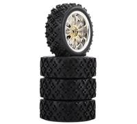 Pneumatici per Auto RC per Tamiya per TT01 per TT02 XV01 PTG-2 per HPI 1/10 RC per Pneumatici per Auto da per Corsa su per Strada per Touring Drift Car Tire Wheel 70mm(Silver)