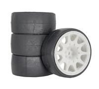 Pneumatici Per Strada Ad Alta Velocità 60 Mm Per MJX Per Hyper Go | Pneumatici Per strada morbidi ad alta velocità 4 pezzi 60 mm con ruote, bassa usura auto da turismo. Rc Crawler Pneumatici