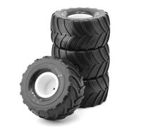 Pneumatici RC Compatibile Con Losi Per Mini Per LMT Parti Di Ricambio Per Auto RC 1/18, 4 Pezzi, Cerchi Da 100 Mm Per Monster Truck, Pneumatici Per Buggy, Esagonali Da 12 Mm(White)