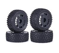 Pneumatici rc per HSP per HPI per Wltoy per Tamiya TT-02B DT-02 1/10 rc Car per Rally per Racing Cerchioni 4 Pezzi 88mm Ruote Stradali per Pneumatici per Buggy(Black)