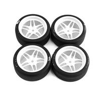 Pneumatici RC per Tamiya per TT01 per TT02 XV01 PTG-2 1/10 RC Drift Car On Road per Touring per Auto da per Corsa Ruota per Pneumatici 65mm Duro Tire(White,C)