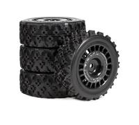 Pneumatici RC per Tamiya per TT02 per TT-01 XV01 per PTG-2 DF-03 RC per Pneumatici per Rally Incollati su Ruote per Strada con Esagono 12 Mm per Auto per Corsa(Black,B)