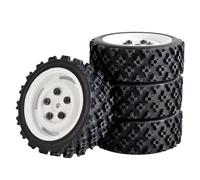 Pneumatici RC per Tamiya per XV01 per XV02 per TA06 per TT01 per TT02 1/10 RC per Ruote per Auto per Corsa per Pneumatici per Rally E per Strada 12mm Esagonali(White,B)