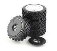 Pneumatici RC per Tamiya XV01 TA06 per TT01 TT01E per TT02 per TT02B 1/10 RC per Ricambi per Auto da per Corsa Accessori 72mm Gomma per Pneumatici Ruota(Black Disc)