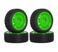 Pneumatici RC per Tamiya XV01 XV02 per TT01 per TT02 1/10 RC per Rally per Auto da per Corsa Parti 68mm per Pneumatici Gomma Ruota Pneumatico(Green)