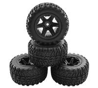 Pneumatici RC per Traxxas per HSP per HPI per Tamiya per Kyosho per Wltoys 1/10 per Monster Truck Parti 104mm per Buggy Pneumatici Ruota 12mm Esagonale(Black)