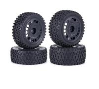 Pneumatici RC per Wltoys 104001 per Tamiya per TT-02B 1/10 Rc per Pneumatici per Rally per Buggy Tire Aggiornamenti Plastica Colla per Montaggio Parte RC(Black)