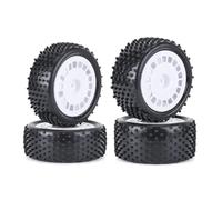 Pneumatici RC per Wltoys 104001 per Tamiya per TT-02B 1/10 Rc per Pneumatici per Rally per Buggy Tire Aggiornamenti Plastica Colla per Montaggio Parte RC(White)