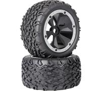 Pneumatici reely 1:8 monstertruck 6 raggi nero grigio 2 pz