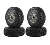 Pneumatici Ruote Beadlock 1,0" Per Axial Per SCX24 AX24 1/18 1/24 | Ruote beadlock metallo deep dish con pneumatici in gomma offrono stabilità laterale presa su roccia. RC