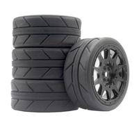 Pneumatici Ruote Mozzo Esagonale 12Mm Per WLtoys 144001 1/18-1/10 | Pneumatici in gomma 4pezzi con mozzo esagonale 12mm, presa salda tutti gli usi su strada/fuoristrada Rc Pneumatici Set
