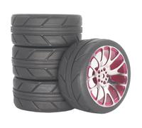 Pneumatici Ruote Per Tamiya Per TT01 Per TT02 PTG-2 1/10 Rc Parti | I cerchi in metallo migliorano la precisione dello sterzo e forniscono un supporto rigido per 1/10. RC