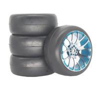 Pneumatici Ruote Per Tamiya Per TT01 Per TT02 PTG-2 1/10 Rc Parti | I cerchi in metallo migliorano la precisione dello sterzo e forniscono un supporto rigido per 1/10. Rc Pneumatici Set
