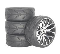 Pneumatici Ruote Per Tamiya Per TT01 Per TT02 PTG-2 1/10 Rc Parti | I cerchi in metallo migliorano la precisione dello sterzo e forniscono un supporto rigido per 1/10. Rc Pneumatici Set