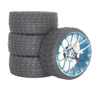 Pneumatici Ruote Per Tamiya Per TT01 Per TT02 PTG-2 1/10 Rc Parti | I cerchi in metallo migliorano la precisione dello sterzo e forniscono un supporto rigido per 1/10. Rc Crawler Pneumatici