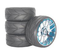 Pneumatici Ruote Per Tamiya Per TT01 Per TT02 PTG-2 1/10 Rc Parti | I cerchi in metallo migliorano la precisione dello sterzo e forniscono un supporto rigido per 1/10. Rc Pneumatici Set