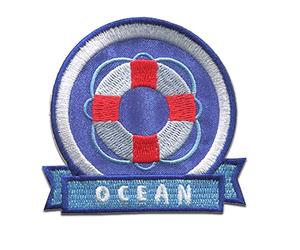 pneumatici salvagente Ocean Brave Coast - Toppe termoadesive Patch Toppa ricamate, misura: 6,6 x 6,1 cm