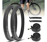 Pneumatici Xc, pneumatici in gomma per sentieri fangosi, strade dure, set di ricambio per pneumatici da montagna, pneumatici 26 x 1,95 con camere d'aria e leve, pieghevole portatile sostituibile