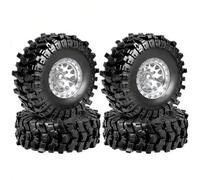 Pneumaticis Ruotes Per Traxxas Per TRX4M Per Axial UTB18 1/18 Rc | Per RC: le ruote in metallo con pneumatici in gomma forniscono trazione per strisciare sulle rocce. Rc Pneumatici Set
