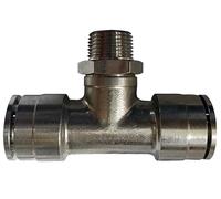 PNEUMATICO AD ARIA COMPRESSA - Raccordo a T Raccordo rapido (mpt) Ø 6 mm con filetto bspt R1/4"