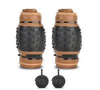 Pneumatico aggiornato 2 pezzi 20 x 4 / 26 x 4 pollici pieghevole Bead Fat Tire con camera d'aria a prova di foratura pneumatici per bicicletta elettrica compatibile con Urban Street Mountain Beach