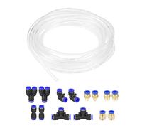 Pneumatico Aria Tubo Tubazione PU 5mm IDx8mm ODx10m 7 Raccordi tipo Connessione