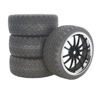 Pneumatico Cerchione Per Strada Per HSP Per Tamiya Per HPI 1/10 | I Cerchi In Plastica Pneumatici In Gomma Offrono Presa Stabile E Una Bassa Resistenza Al Rotolamento Rc Pneumatici Set