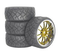 Pneumatico Cerchione Per Strada Per HSP Per Tamiya Per HPI 1/10 | I Cerchi In Plastica Pneumatici In Gomma Offrono Presa Stabile E Una Bassa Resistenza Al Rotolamento Rc Pneumatici Set