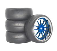 Pneumatico Cerchione Per Strada Per HSP Per Tamiya Per HPI 1/10 | I Cerchi In Plastica Pneumatici In Gomma Offrono Presa Stabile E Una Bassa Resistenza Al Rotolamento Rc Pneumatici Set