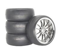 Pneumatico Cerchione Per Strada Per HSP Per Tamiya Per HPI 1/10 | I Cerchi In Plastica Pneumatici In Gomma Offrono Presa Stabile E Una Bassa Resistenza Al Rotolamento Rc Pneumatici Set