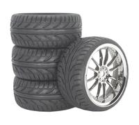 Pneumatico Cerchione Per Strada Per HSP Per Tamiya Per HPI 1/10 | I Cerchi In Plastica Pneumatici In Gomma Offrono Presa Stabile E Una Bassa Resistenza Al Rotolamento Rc Pneumatici Set