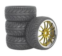 Pneumatico Cerchione Per Strada Per HSP Per Tamiya Per HPI 1/10 | I Cerchi In Plastica Pneumatici In Gomma Offrono Presa Stabile E Una Bassa Resistenza Al Rotolamento Rc Pneumatici Set
