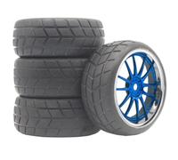 Pneumatico Cerchione Per Strada Per HSP Per Tamiya Per HPI 1/10 | I Cerchi In Plastica Pneumatici In Gomma Offrono Presa Stabile E Una Bassa Resistenza Al Rotolamento Rc Pneumatici Set
