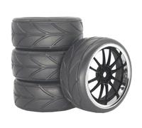Pneumatico Cerchione Per Strada Per HSP Per Tamiya Per HPI 1/10 | I Cerchi In Plastica Pneumatici In Gomma Offrono Presa Stabile E Una Bassa Resistenza Al Rotolamento Rc Pneumatici Set