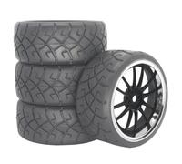 Pneumatico Cerchione Per Strada Per HSP Per Tamiya Per HPI 1/10 | I Cerchi In Plastica Pneumatici In Gomma Offrono Presa Stabile E Una Bassa Resistenza Al Rotolamento Rc Pneumatici Set
