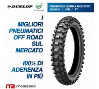 PNEUMATICO COPERTONE GOMMA POSTERIORE DUNLOP MX33 100/90-19 100 90 19 MOTOCROSS